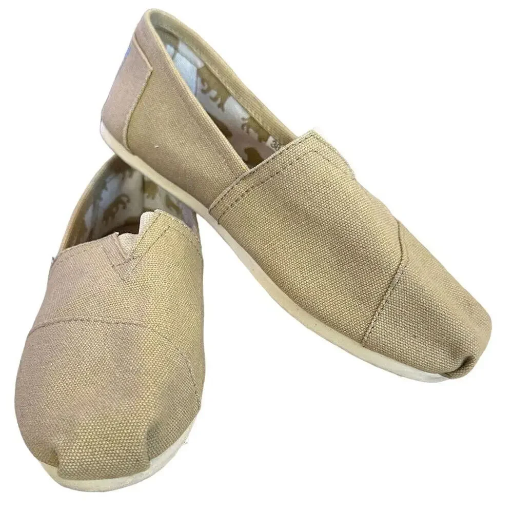 TOMS Women's‎ Alpargata Slip-On Shoes Beige Size 8 Casual Flats - Picture 2 of 12
